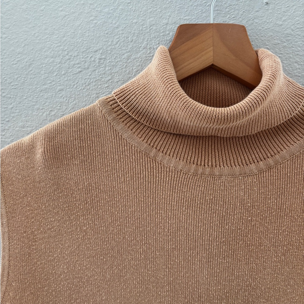 Tan Ribbed Sweater Tank - Picture 2 of 4